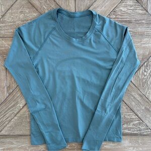 Lululemon Athletica Teal Swiftly Tech 2.0 Race Length Long-Sleeve Shirt